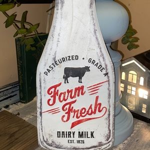 Farmhouse Metal Milk Sign